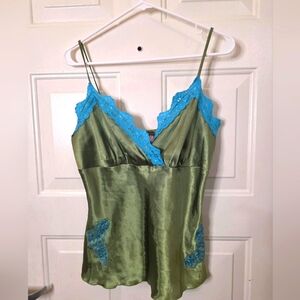 Studio Y Green / Turquoise Cami Top Polyester Size Large‎